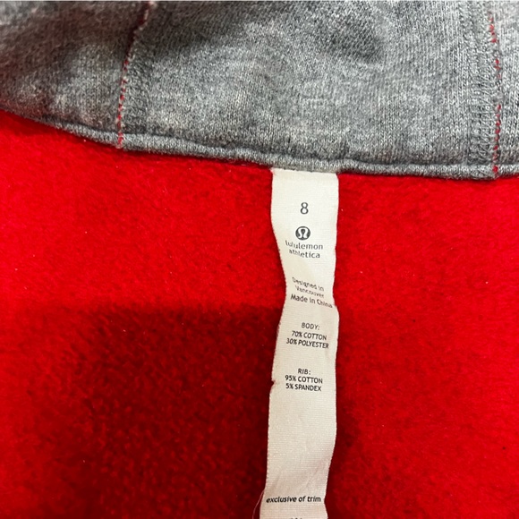 Lululemon jacket hoodie grey orange size 8 - Picture 4 of 11